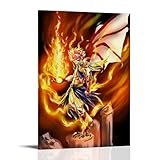 NWFWZP Fairy Tail - Póster decorativo clásico de anime y animación para pared, pintura decorativa para dormitorio, 60 x 90 cm, estilo marco