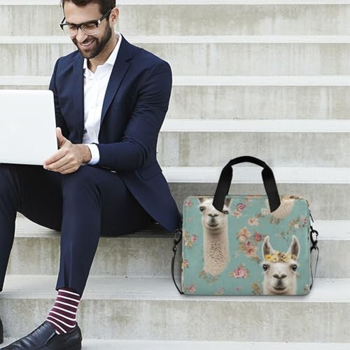 Maletín para portátil 15.6 pulgadas azul con diseño de alpaca miniatura 3