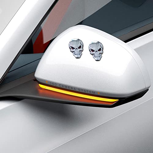 etiquetas do crânio 3D, capô carro metal, Adesivos traseiros vidro para caminhões Adesivo com emblem