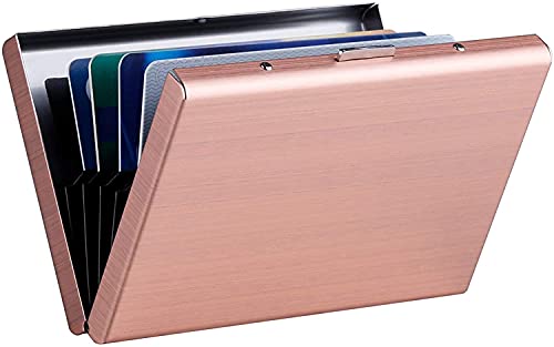 Hamosky Titular De La Tarjeta De Crédito De Acero Inoxidable Tarjeta De Crédito Protector De Billetera Rfid Caja De Tarjeta De Crédito De Metal Para Mujeres Hombres