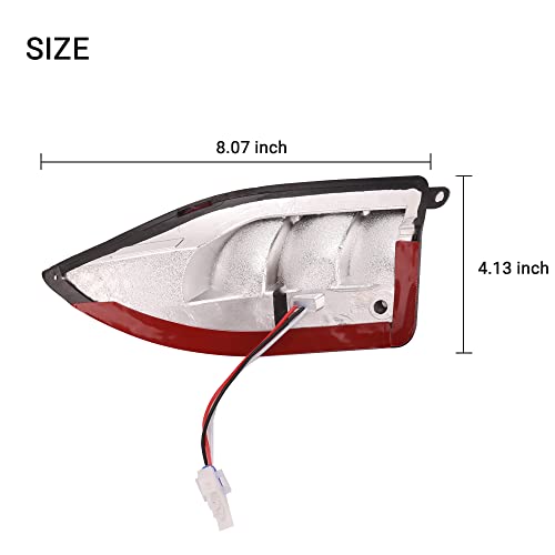 10L0L Golf Cart Led Tail Lights For Club Car Precedent 2004-Up And Tempo 2018-Up Models Replacements,Driver And Passenger Rear Lights 12V With 3 Pin Molex Quick Connector Wired #TOP4
