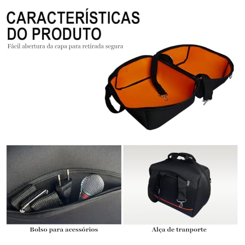 Case Capa bolsa para Jbl Partybox Encore e Essential Com Bolso Espaçoso E Alça Transporte Aveludado