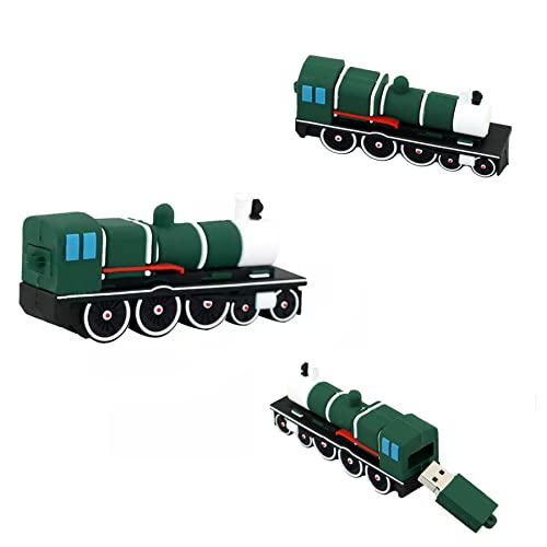 Clé USB cool en forme de locomotive verte pour garçons et filles