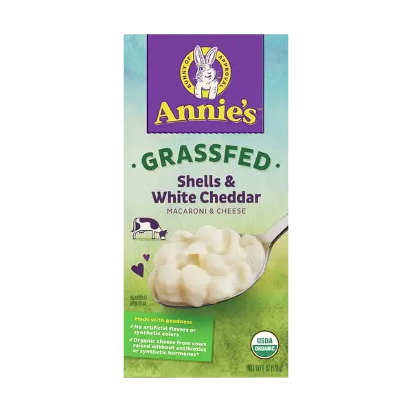 Annies Homegrown Macaroni and Cheese Shell White Cheddar, 6 oz 2
