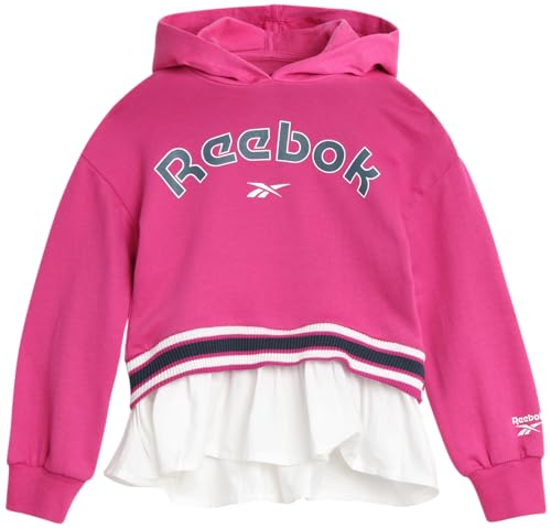 Reebok Girls' Active Legging Set - 2 Piece Performance Fleece Sweatshirt and Leggings - Activewear