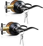 Veise 2 Pack Keyed Entry Door Lever, Same Key Wave...