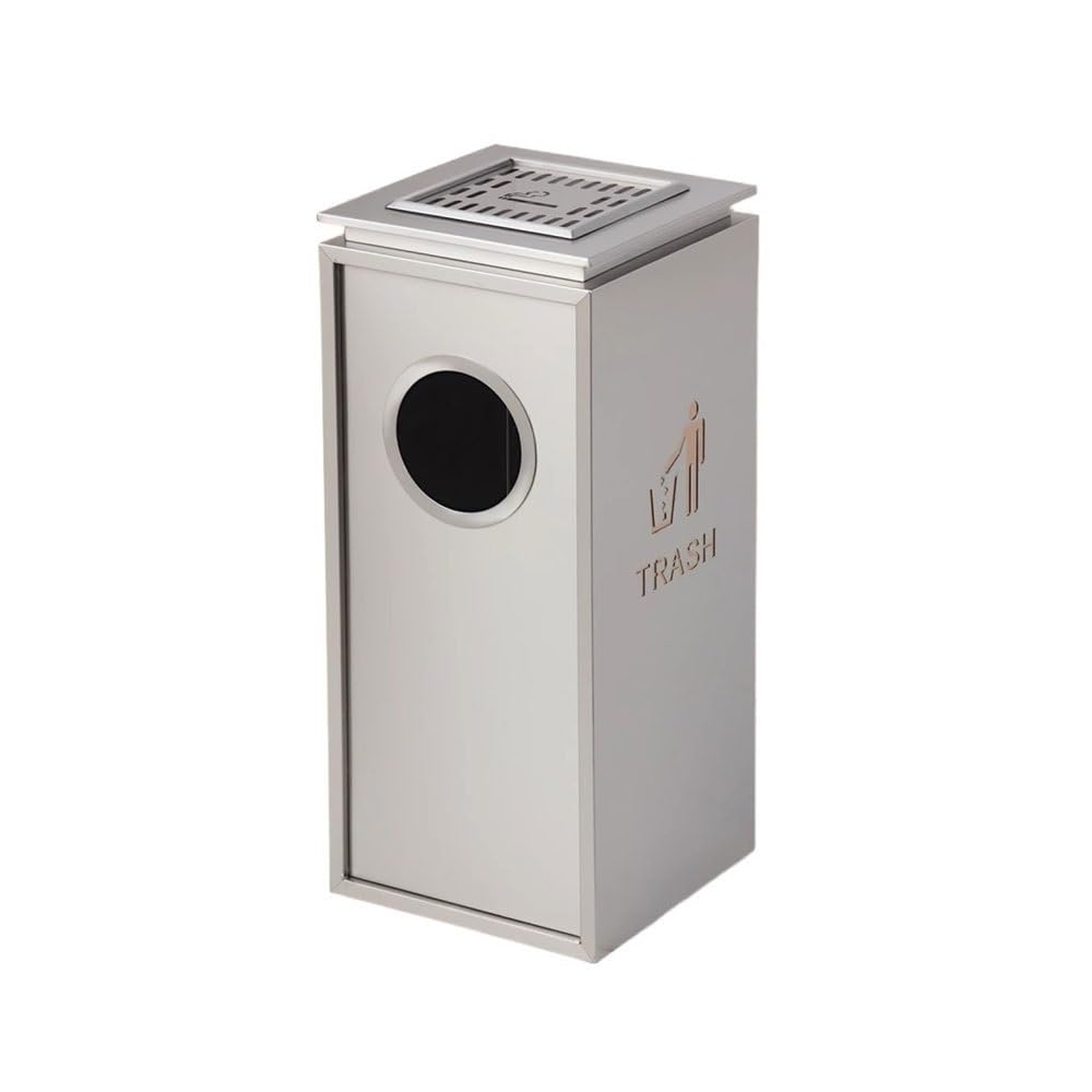 OLSKFUH Standing Ashtrays Hotel Lobby Trash Can With Ashtray Shopping Mall Elevator Entrance Stainless Steel Ash Pillar,