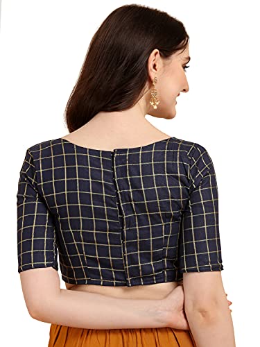 Image of OOMPH! Womens Jacquard Boat Neck Blouse (Checks)