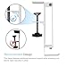 IFCASE Adjustable Desk Side Laptop Mount Holder with Headphone Hook, No Drill Desk Storage Organizer (White)