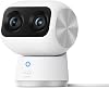 eufy s350 indoor security cam dual cameras 4k uhd resolution surveillance camera with 8 × zoom and 360 ° ptz human animal ai ideal for baby monitor pet camera home surveillance dual band wi-fi 6