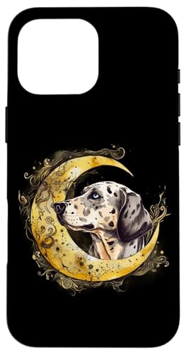 Womens Girls Moon Catahoula Leopard Dog �X�}�z�P�[�X iPhone 16 Pro Max �p