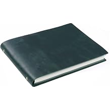 DUYHBAWRS Notebook Leather A4 Spiral Notebook Sketch Books Notepad Retro Loose-leaf Planner Vintage Office School SuppliesBlack