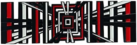 NEUZIK 3D Alloy Plaid Rear Decor Badge Stickers Three-Dimensional Decor Plaid Emblems Mark Compatible for Tesla Model Y/X/S/3 (Black red)