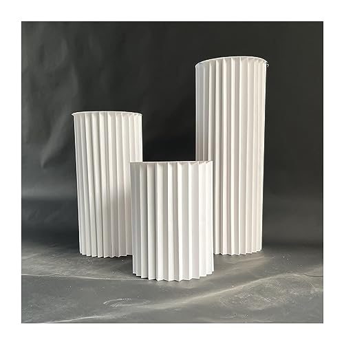 Socles d'exposition cylindriques en carton rigide et léger de 15,75 pouces de diamètre
