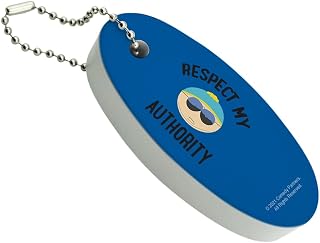GRAPHICS & MORE South Park Cartman Respect my Authority Floating Keychain Oval Foam Fishing Boat Buoy Key Float