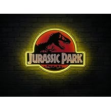Silver Buffalo Jurassic Park Boxed Large Die Cut Wall Art with LED Neon Tube Accents, 19 x .59 x 14