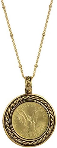 Lord's Prayer Charm Angel Coin Pendant 