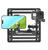 Action Camera/phone Fence Mount for Baseball/Tennis Game, Angle Adjustable, Dual Clips, Support Power Bank, Compatible with iPhone 15, 14, 13 & Go Pro Hero 13/12/11, for Mevo Start, Easy Mounting