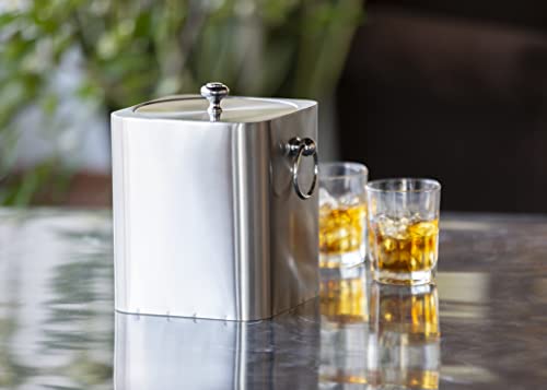 Service Ideas Ibsq3Bs Ice Bucket, Stainless Steel, Square Design, 3L #TOP3