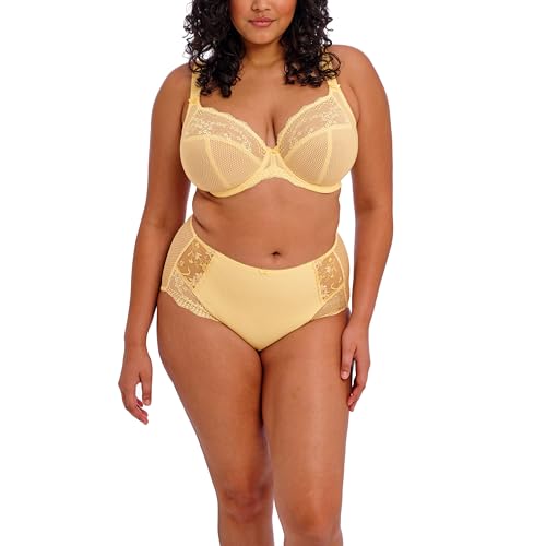 Image of Elomi Women's Charley Stretch Plunge Bra: Stretch Lace & Mesh, Racerback Option. Low Plunge UK Sizes D-JJ, US Sizes D-N