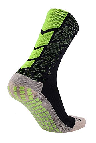 Image of Ulalaza Unisex Anti Slip Sports Thicken Cushion Soccer Socks Non Skid Grippy Traction for Football Basketball Sports