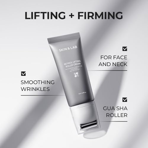 [SKIN&LAB] Conjunto duplo de rolos antienvelhecimento, inclui rolo de elevação Bakuchiol para olhos