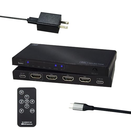 Amazon | ラトックシステム 8K60Hz 4K120Hz 対応 4入力1出力