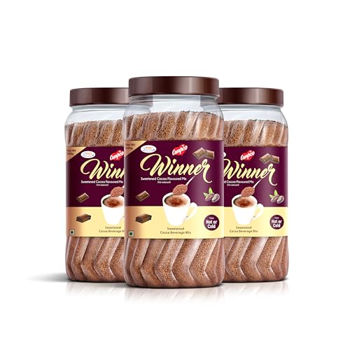 Image of Campco Winner Delicious Hot or Cold Chocolate Drink Powder Mix, 400g (Pack of 3)