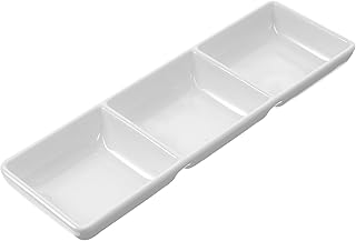 Frcolor 3仕切り 小皿 焼肉 タレ 小皿 取り皿 3格 小鉢 汁わける 和食器 飲食店 セット 寿司 居酒屋 業務用