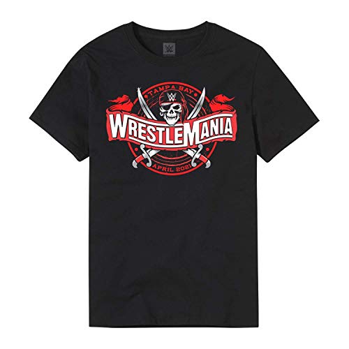 WWE Authentic Wear Wrestlemania 37 Ribbon T-Shirt Black Medium