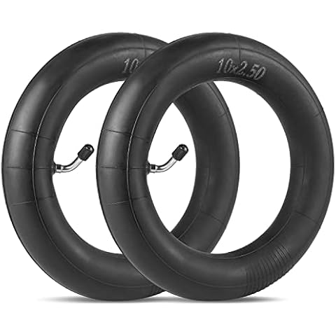 Heavy Duty 10x2.50 Inner Tube for Smart Self Balance Mobility Electric Scooter 36v 48v 400w 500w 800w Hub Motor Mijia M365 With CR202 Angled Stem 2 Packs Cover