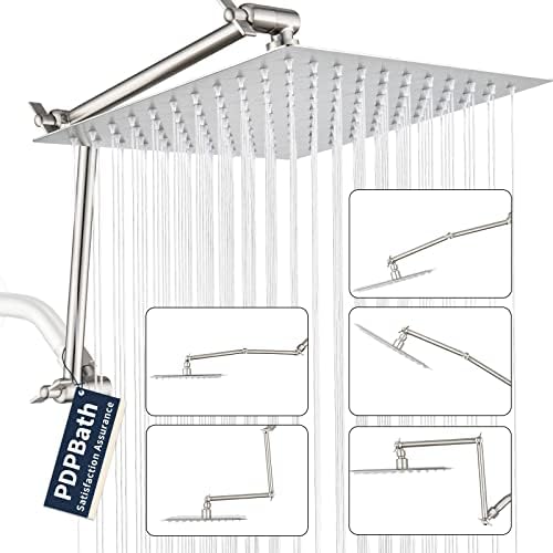 All Metal 12 Inch Rain Shower Head with Handheld Built-in Power Wash Mode, High Pressure All Metal 12 Inch Rain Shower Head with Handheld Built-in Power Wash Mode, High Pressure