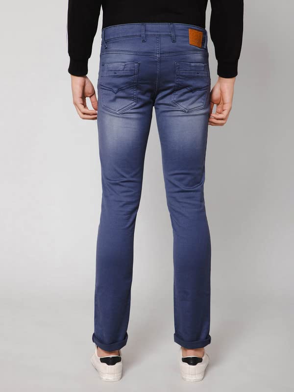 Image of Cantabil Beige Solid Jeans Flat Front Mid Rise Full Length Regular Fit Casual Jeans for Men | Jeans for Mens | Men Full Length Casual Jeans (P CTDUN1258)