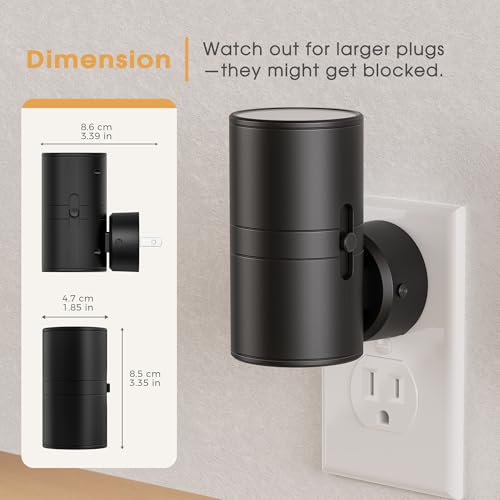 Briignite Night Lights Plug into Wall, 5CCT LED Night Light Plug in, Dusk to Dawn Sensor, 330° Swivel Plug, 0-100LM Adjustable Brightness, Dimmable NightLight for Hallway, Bedroom, Stairway, 2 Pack — view 5