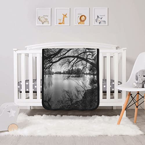 Couverture flanelle double face Old Tree plaid de lit premium