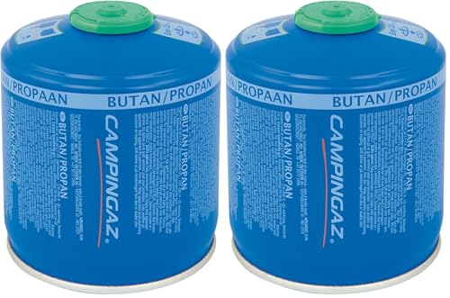CAMPINGAZ Cartouche de Gaz à Valve CV 300 Plus, pour Réchauds Cartouche Compacte et refermable, Bleu, 240 g (Lot de 2)