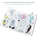 Estefanlo Magnetic Foldable Pill Organizer, Travel Pill Case Portable Pill Box with 7 Compartments for Purse or Pocket, Pills Medicine Vitamin Fish Oil Supplements Container BPA Free (2 Pack)