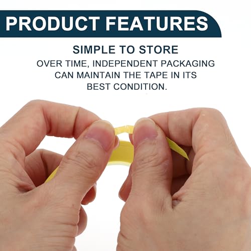 Image of Painters Tape Medium Tack Easy Removal Tape Yellow 5 Pcs 0.2cm /0.25cm /0.3cm /0.4cm /0.6cm x 25m