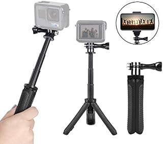 Taisioner Mini Selfie Stick Tripod Kit Two in One for GoPro Action Camera