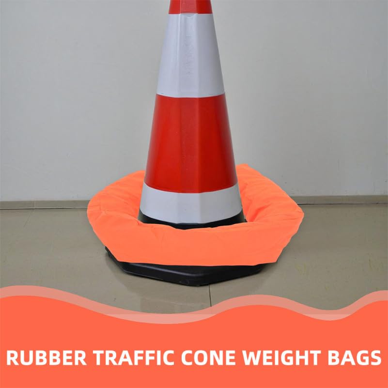 10Pcs Traffic Cone Weight Bags Weatherproof Cloth Sandbags for Construction and Parking Cone Sandbags with Ring Design for Easy Installation Enhance Stability in Windy Conditions