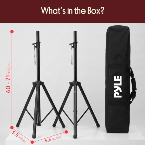 Speaker Stands Pair | Adjustable Speaker Stand Tripod 2-Pack by Pyle - Used condition - Image 8