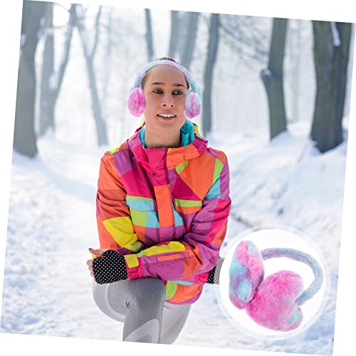Orejeras de invierno para mujer de peluche suave y diadema flexible contra el frío 7
