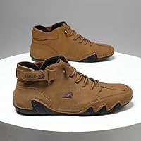 Italienische Handgefertigte Wildleder-Klettverschluss-hohe Stiefel – Becks Shoes Herren Wasserdichte Wildleder-Freizeit-Sneaker, Rutschfeste, Atmungsaktive Herren-Chukka-hohe Stiefel For Den Außenbere – Ansicht 7