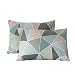 VM VOUGEMARKET Bedding Cotton Pillowcases(Pack of 2)-100% Cotton Geometric Pillow Covers Standard Queen with Envelope Closure End,20"×26"(Queen,Diamond)