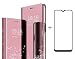 Produktbild Homi2019 Spiegel Hülle für Oppo A7 Oppo AX7 Oppo A5S Clear View Standing CoverSpiegel Handyhülle Schutzhülle Flip Case Cover Schutz Tasche (Gratis Geschenk Displayschutz Handy-Folie)