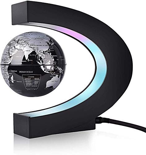 SILOLA Globo Flotante magnético con Luces LED de Colores Anti Gravedad Levitación magnética