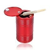 【A prueba de viento y lluvia】El cenicero de acero inoxidable con tapa puede evitar que el humo salga volando para mantener limpio el banco de trabajo o el escritorio. y no libera ninguna sustancia nociva. Esta cubierta de cenicero puede mantener su automóvil alejado del olor a humo, coloque la cubierta después de apagar el cigarrillo, elimine los olores y atrape el humo de manera efectiva.