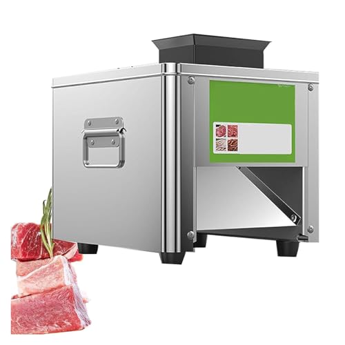 Máquina cortadora de Carne Comercial - Máquina eléctrica de Corte, desmenuzado y picado de 850 W, 150 kg/h, Incluye rebanadora de 2,5/3,5/5/7/10/15/21 mm para Cocina.