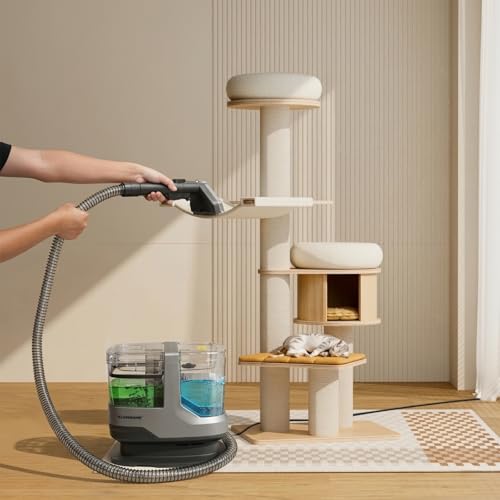 Image of Portable Upholstery & Couch Shampooer, Small Carpet Spot Cleaner Machine | 17KPa Powerful Suction, Handheld Extractor Vacuum for Car Detailing, Deep Cleaning for Furniture, Sofa, Rug, Stair, Car Seat