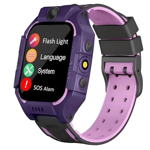 Image of GameSir Q18 Kids Smart Watch 1.44 inch TFT Display 3G / 4G SIM Support, Learning & Gaming Apps, Gift Watch, Waterproof, LBS Tracking /GPS, 2 Way Calling Smart Watch for Boys & Girls (Purple)